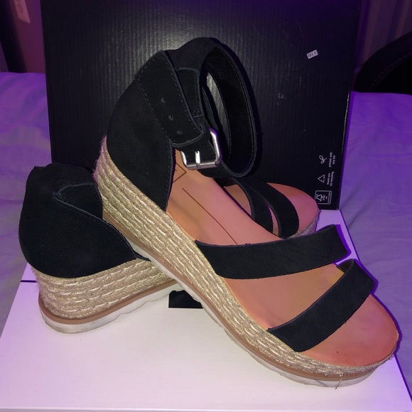 Black Suede platform sandals! - Picture 1 of 6